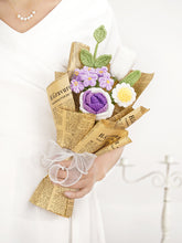 Creative Hand Weaving Knitted Finished Product Wool Flowers Bridal Bouquet