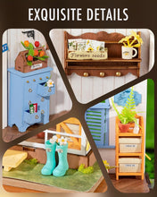 ROBOTIME Rolife Mengyu Flower Minature House DIY Building Toys With LED Light For Gifts DG163